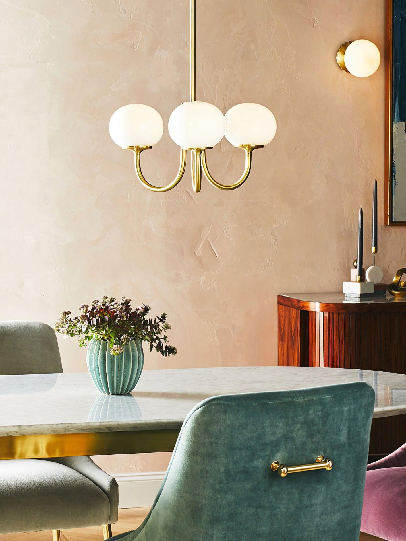 LED Marshmallow Chandelier Light Fixture - Modern White Pendant Lighting for Dining Room & Living Room Decor