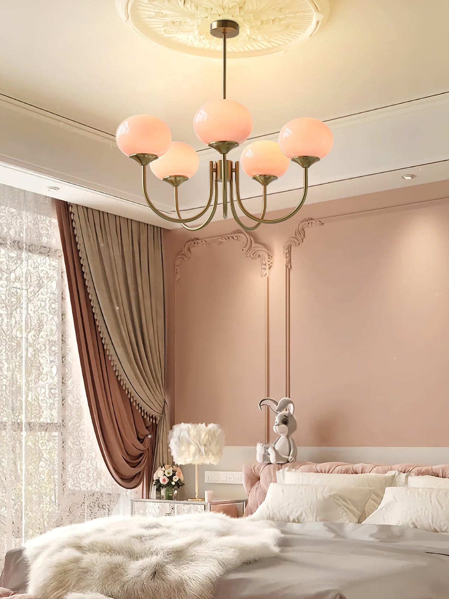 LED Marshmallow Chandelier Light Fixture - Modern White Pendant Lighting for Dining Room & Living Room Decor