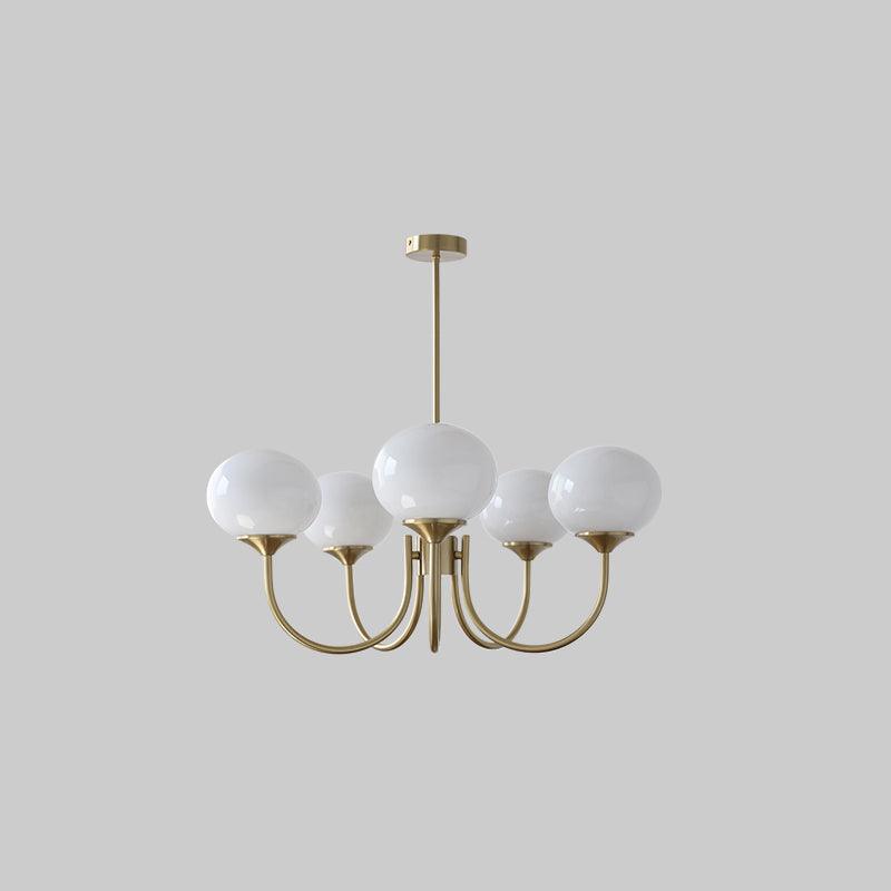 LED Marshmallow Chandelier Light Fixture - Modern White Pendant Lighting for Dining Room & Living Room Decor