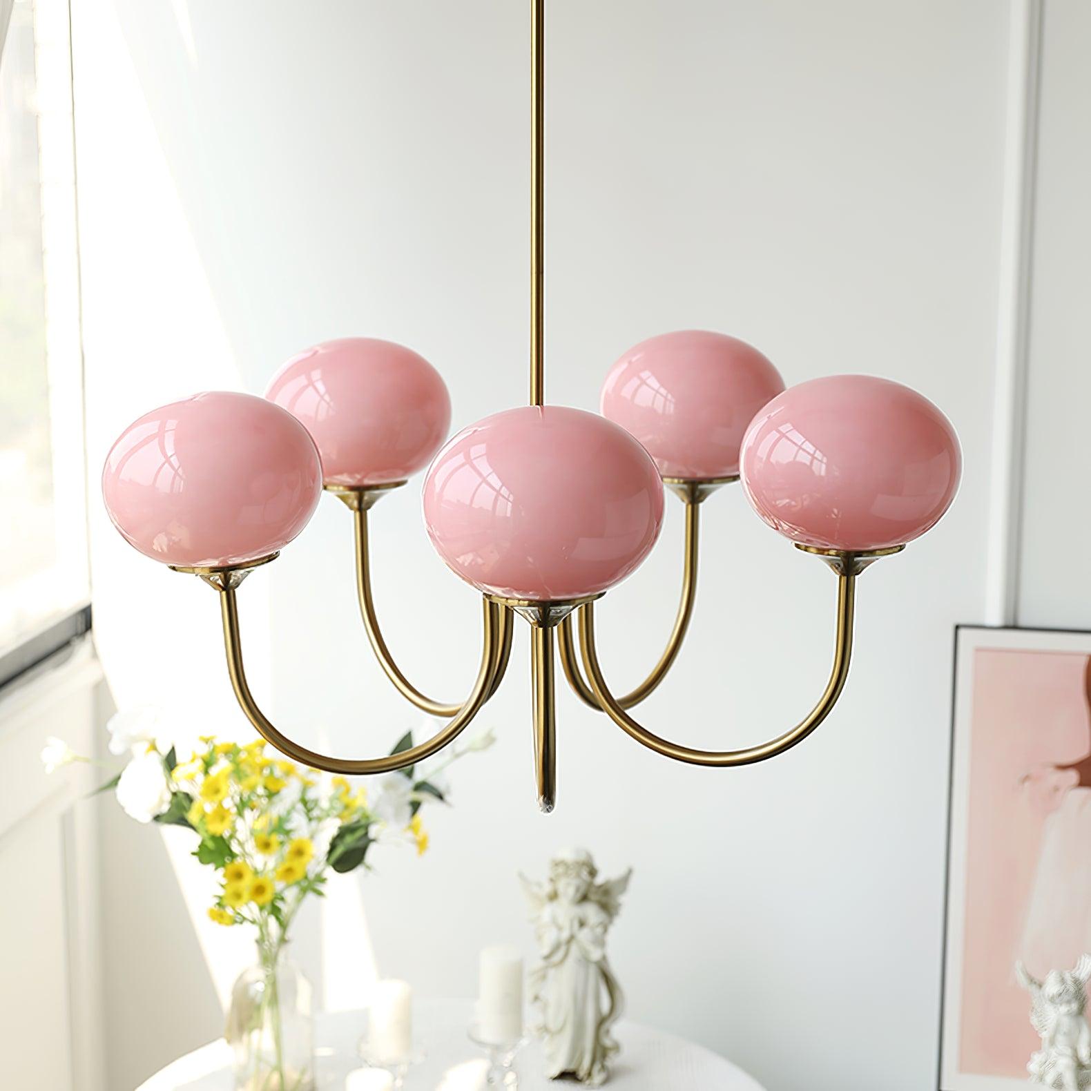 LED Marshmallow Chandelier Light Fixture - Modern White Pendant Lighting for Dining Room & Living Room Decor