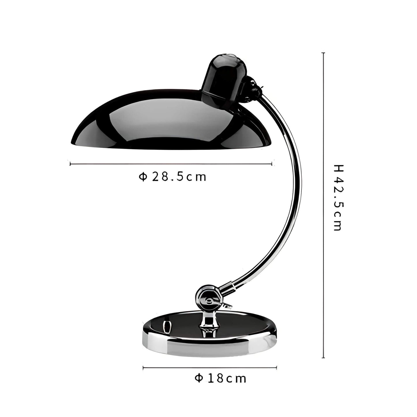 Minimalist Table Lamp | Scandinavian Design, Metal & Wood for Living Room, Bedroom or Office