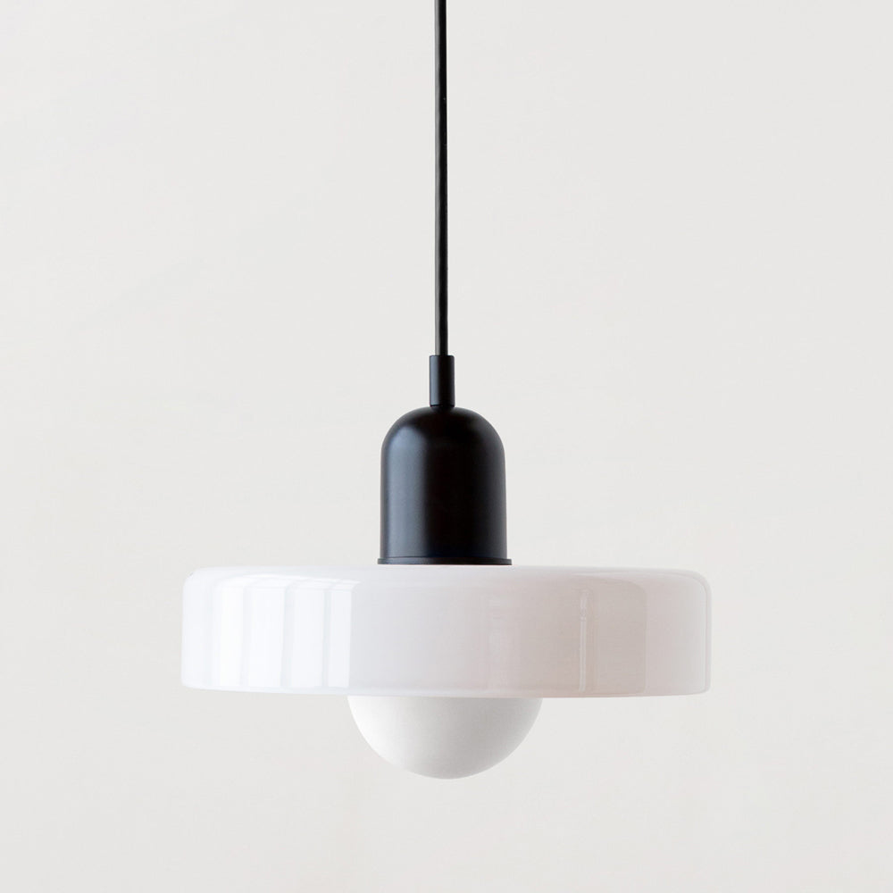 Scandi Bauhaus Pendant Light – Stylish Orange Ceiling Lamp for Contemporary Spaces