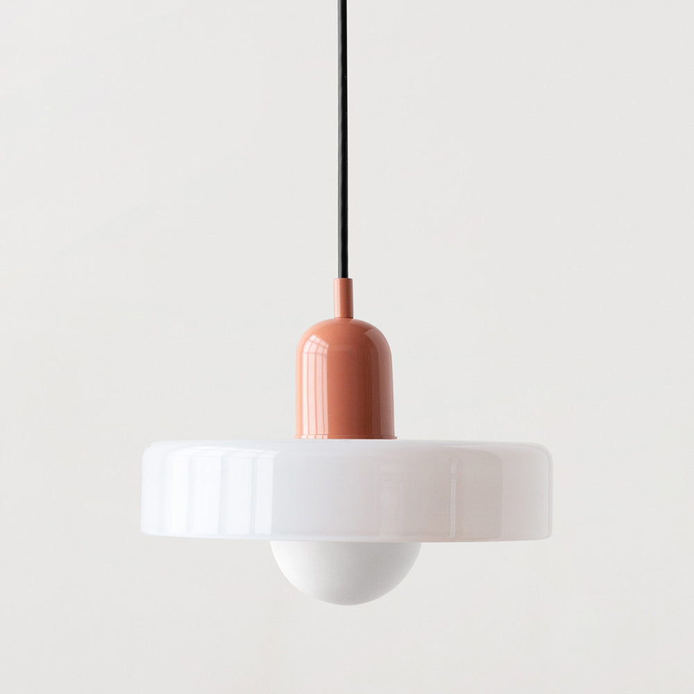 Scandi Bauhaus Pendant Light – Stylish Orange Ceiling Lamp for Contemporary Spaces
