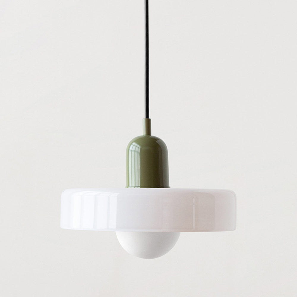 Scandi Bauhaus Pendant Light – Stylish Orange Ceiling Lamp for Contemporary Spaces