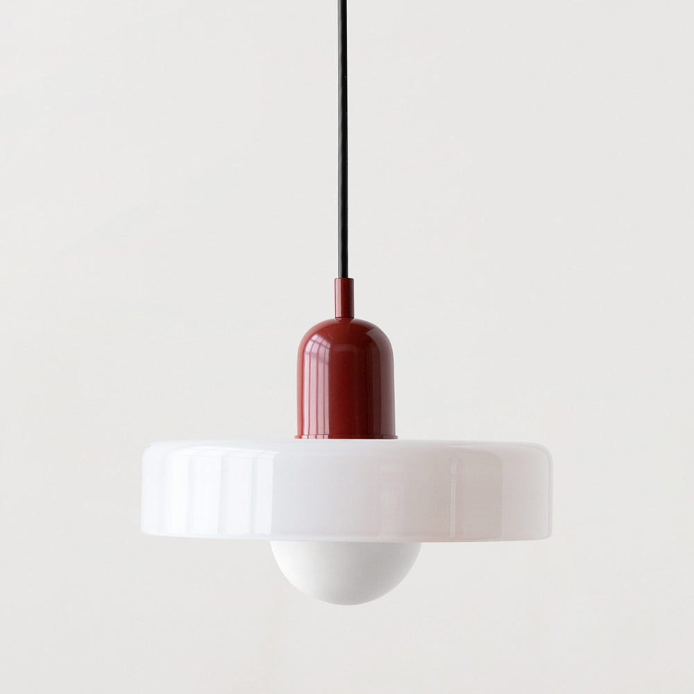 Scandi Bauhaus Pendant Light – Stylish Orange Ceiling Lamp for Contemporary Spaces