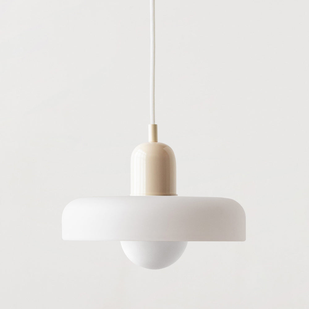 Scandi Bauhaus Pendant Light – Stylish Orange Ceiling Lamp for Contemporary Spaces