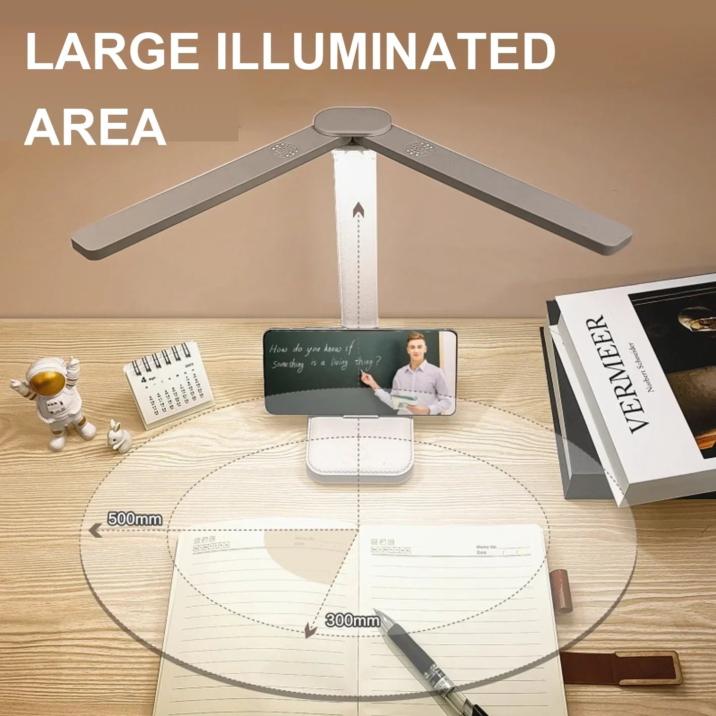 LED Table Lamp | Reading Light | USB Rechargeable. Dimmable & Touch-Controlled for Reading