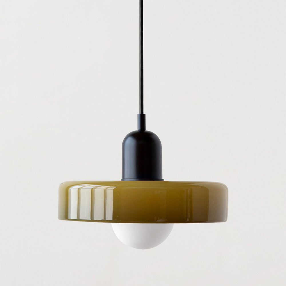 Scandi Bauhaus Pendant Light – Stylish Orange Ceiling Lamp for Contemporary Spaces