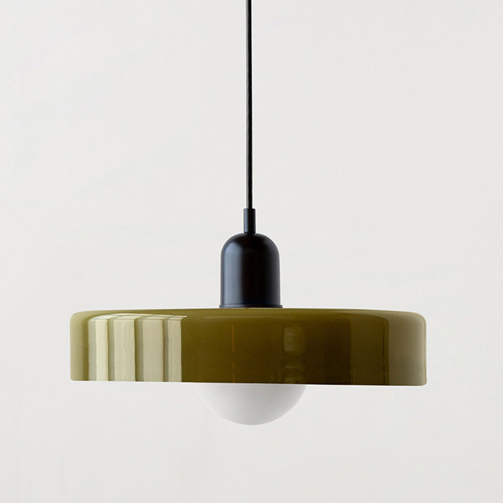 Scandi Bauhaus Pendant Light – Stylish Orange Ceiling Lamp for Contemporary Spaces
