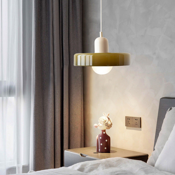 Scandi Bauhaus Pendant Light – Stylish Orange Ceiling Lamp for Contemporary Spaces