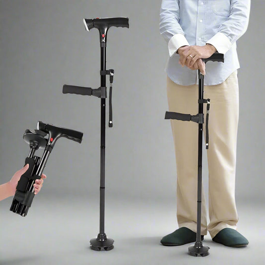 Folding Cane | Lightweight, Telescopic & Collapsible Walking Stick for Seniors and Travellers