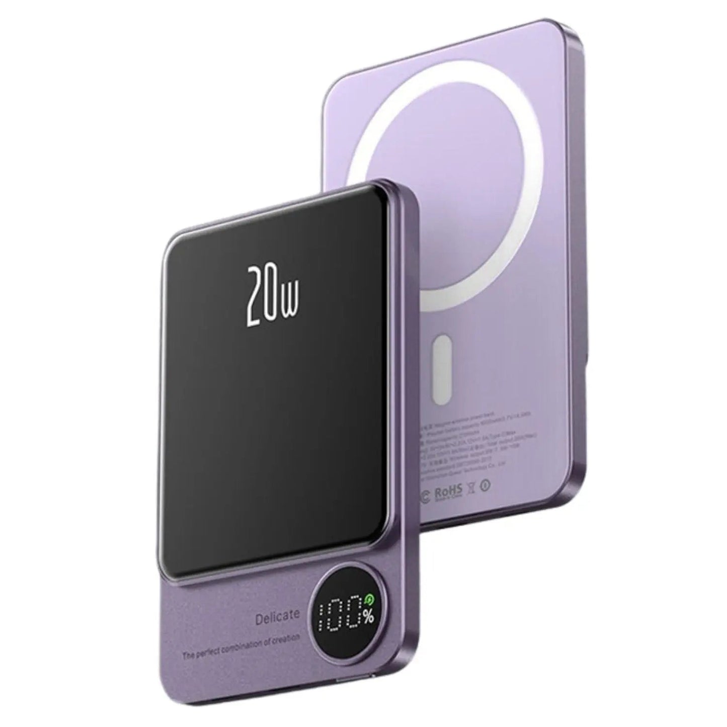 Sleek Magnetic Fast Charging Power Bank – Wireless, High-Capacity Backup Battery for All Devices