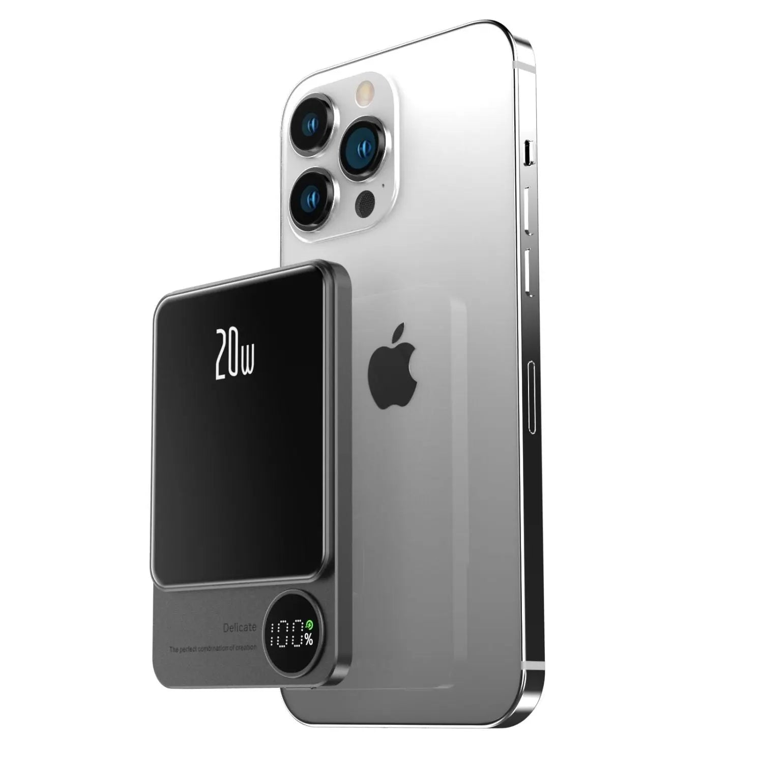 Sleek Magnetic Fast Charging Power Bank – Wireless, High-Capacity Backup Battery for All Devices