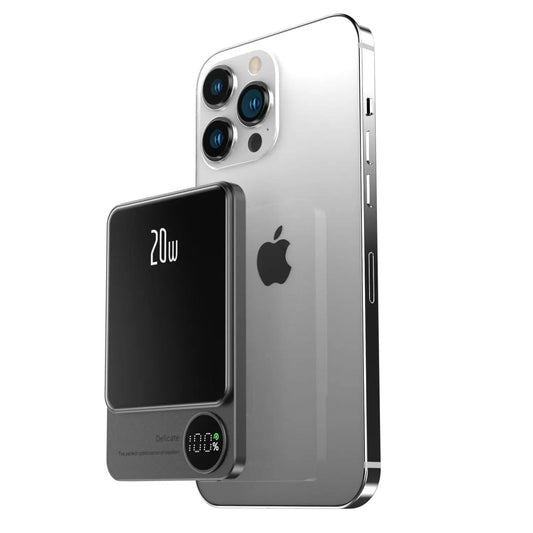 Sleek Magnetic Fast Charging Power Bank – Wireless, High-Capacity Backup Battery for All Devices