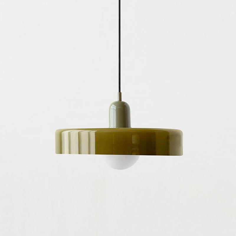 Scandi Bauhaus Pendant Light – Stylish Orange Ceiling Lamp for Contemporary Spaces
