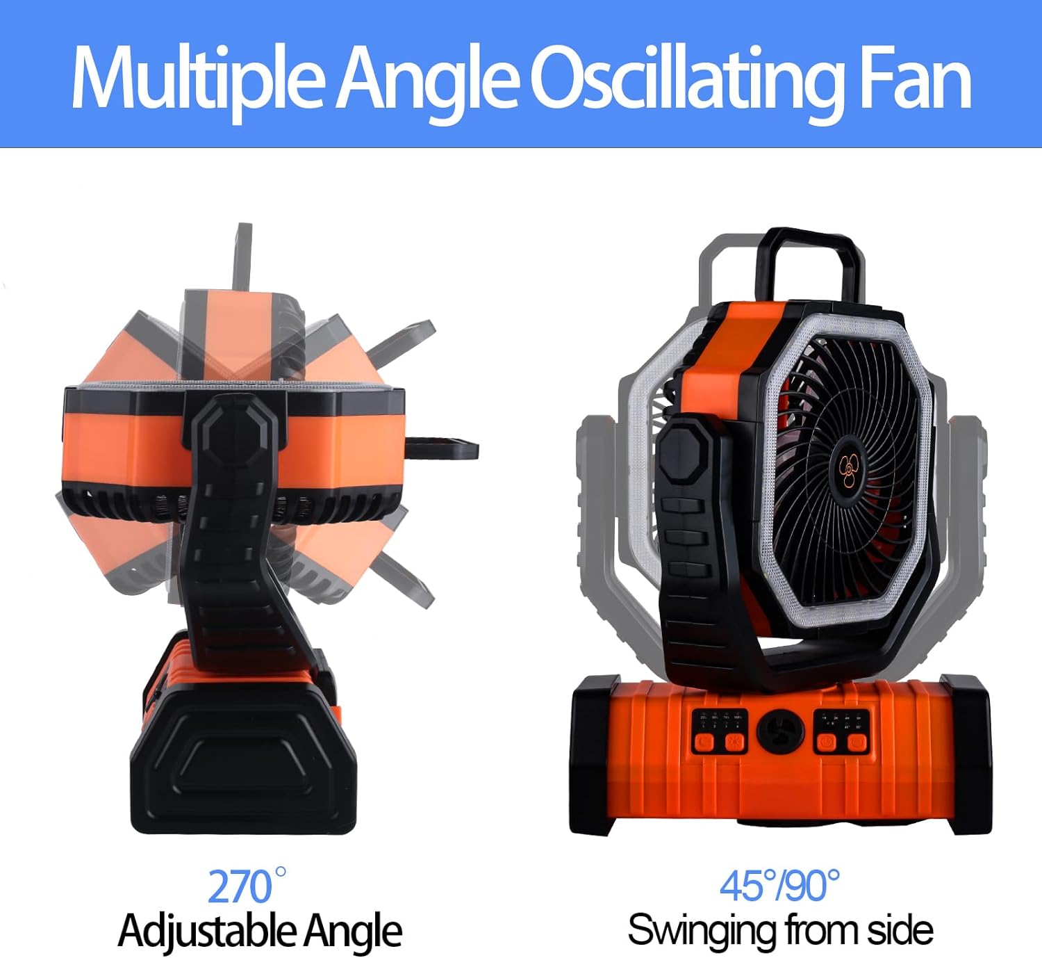 Pro Outdoor Rechargeable Fan W/ LED 2.0