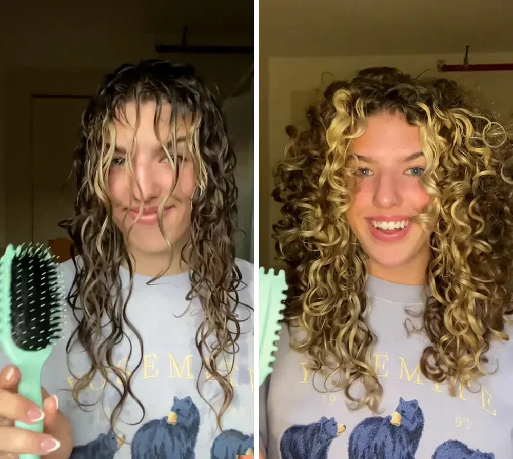 MysticWave | Curl Defining Brush for Natural Curls & Waves | Hair Styling Tool for All Hair Types