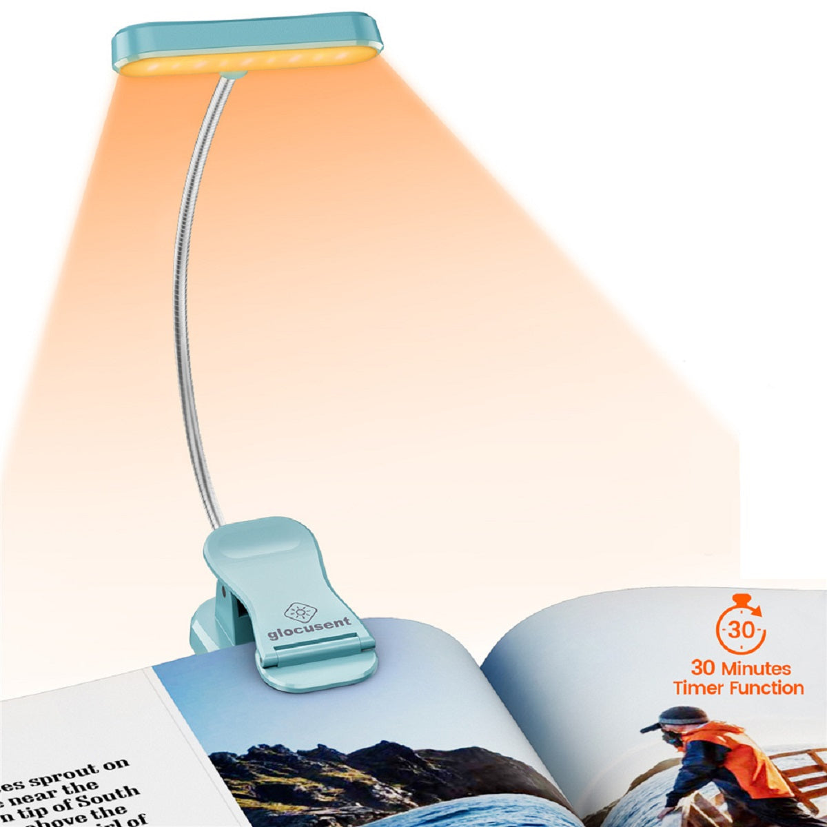 Eye Caring Rechargeable Book Lamp | 3 Color Temperatures, 5 Brightness Levels & Ideal for Nighttime Reading Without Disturbing Others