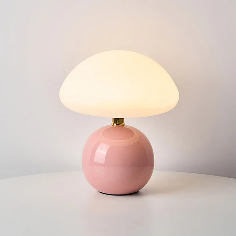 Mushroom Shaped Table Lamp – Elegant French Cream Lamp for a Cozy Bedroom