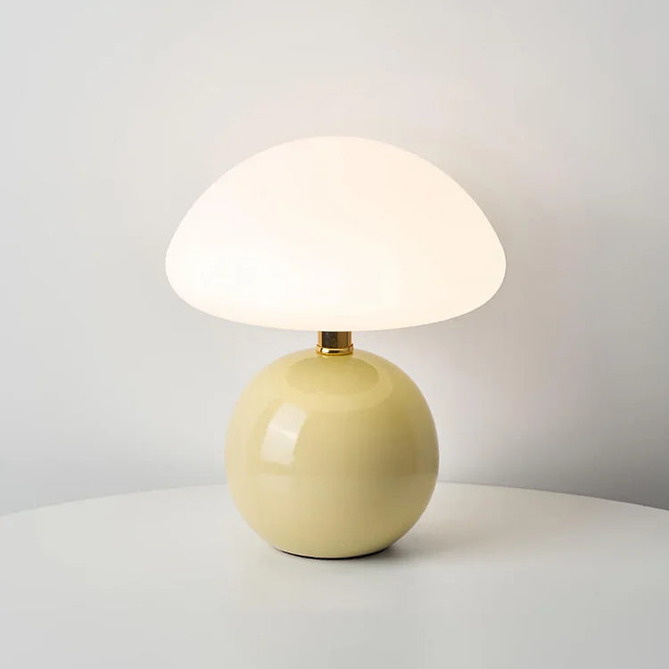 Mushroom Shaped Table Lamp – Elegant French Cream Lamp for a Cozy Bedroom
