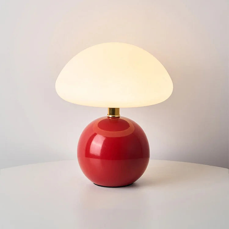 Mushroom Shaped Table Lamp – Elegant French Cream Lamp for a Cozy Bedroom