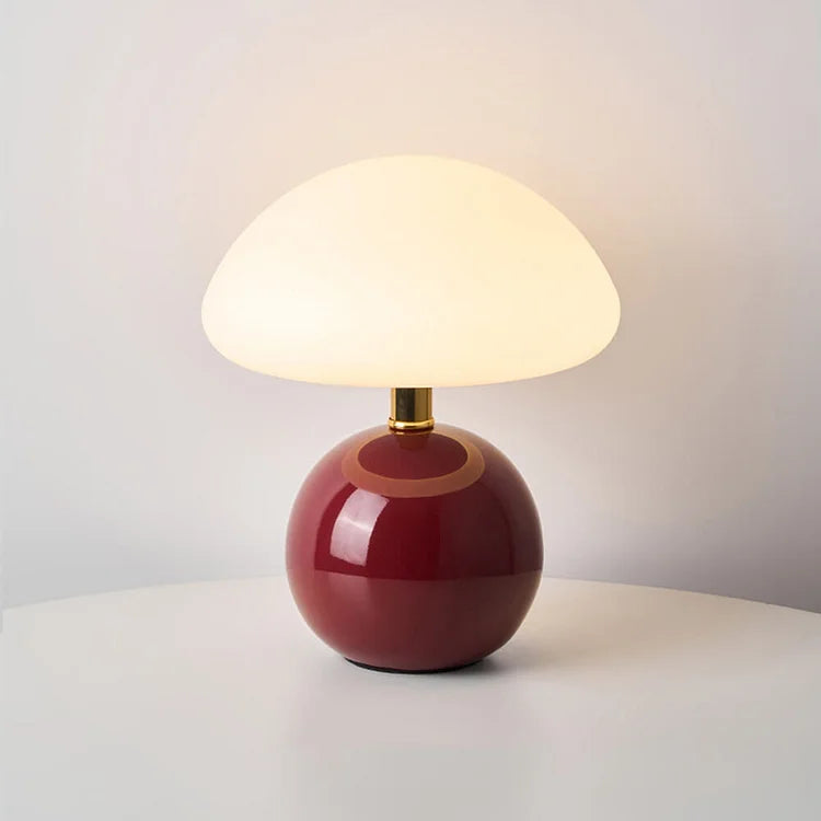 Mushroom Shaped Table Lamp – Elegant French Cream Lamp for a Cozy Bedroom