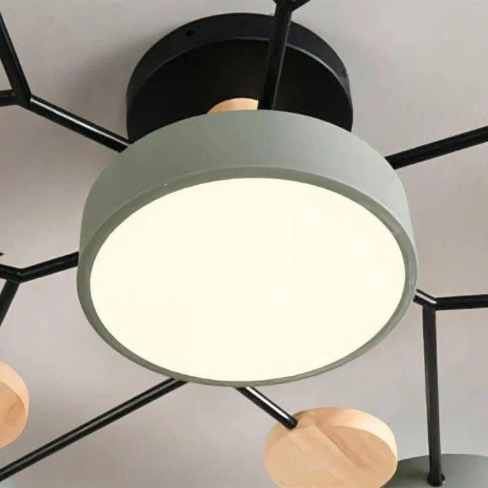 Stylish Ceiling Light with Branching Design and LED Technology