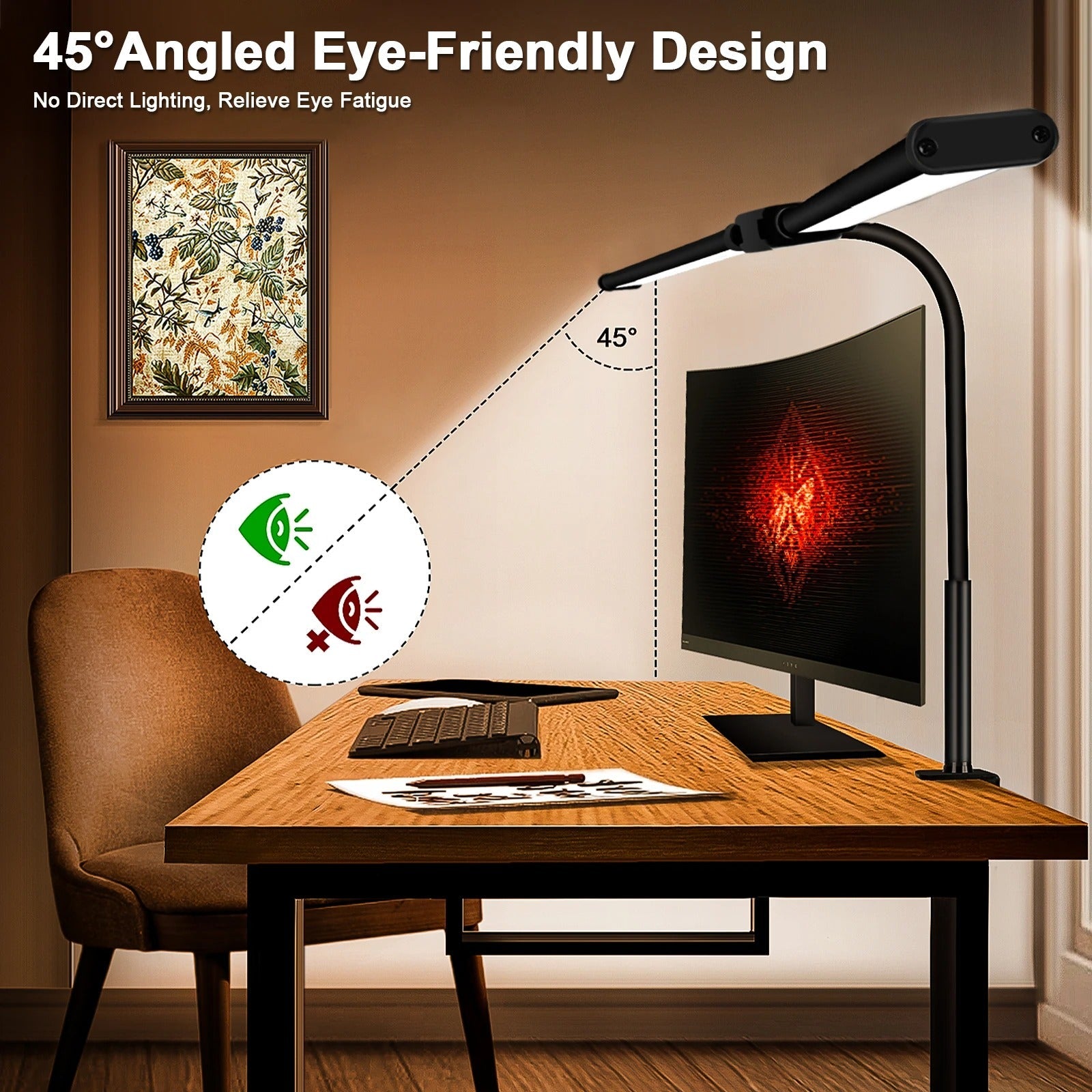 Double-Head LED Desk Lamp | Lighting Solution for Study, Work & Office Use
