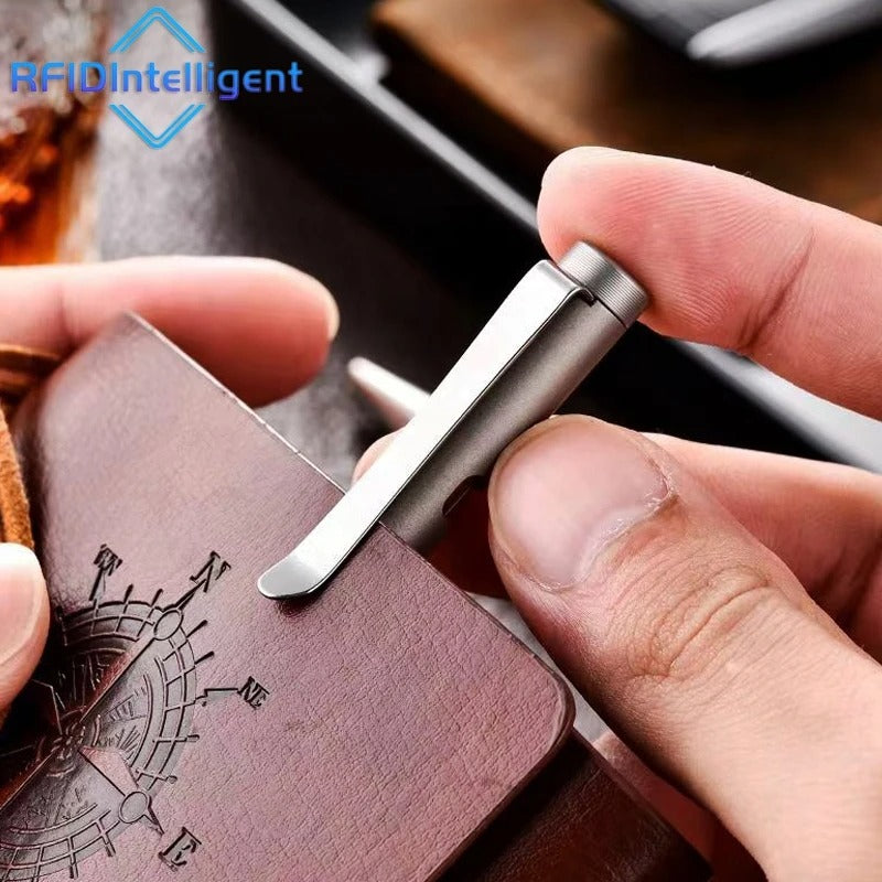 Stonewashed Titanium Bolt Action Pen – Durable Metal Mechanical Writing Pen
