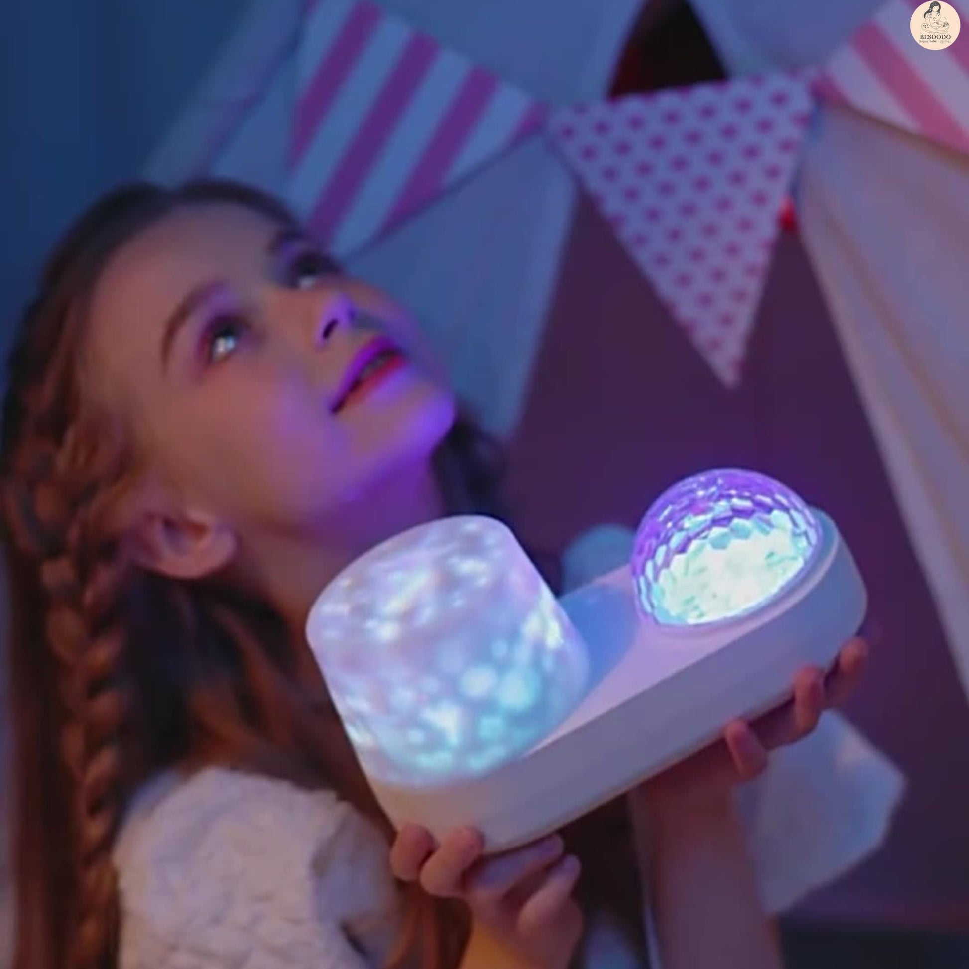 Ocean Kids Projector Light – Starry Projection Lamp with 360° Rotation, Night-Time Projector for Children's Room, Ideal Gift for Autism & Sensory Needs